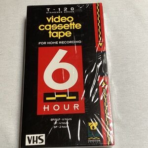 VHS Video Cassette Tape - 6 Hour Recording
